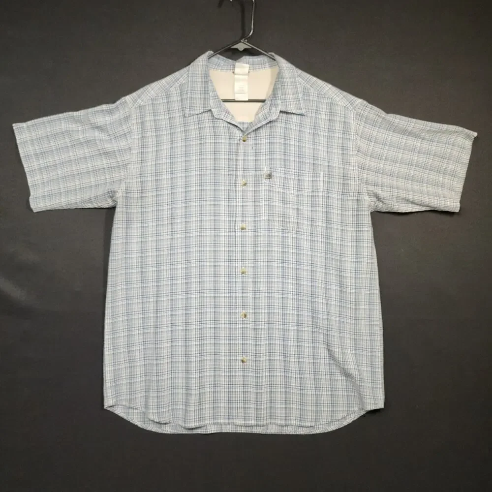 The North Face Men's Short Sleeve Button-up Size XL 59% Modal 41% Poly Blend